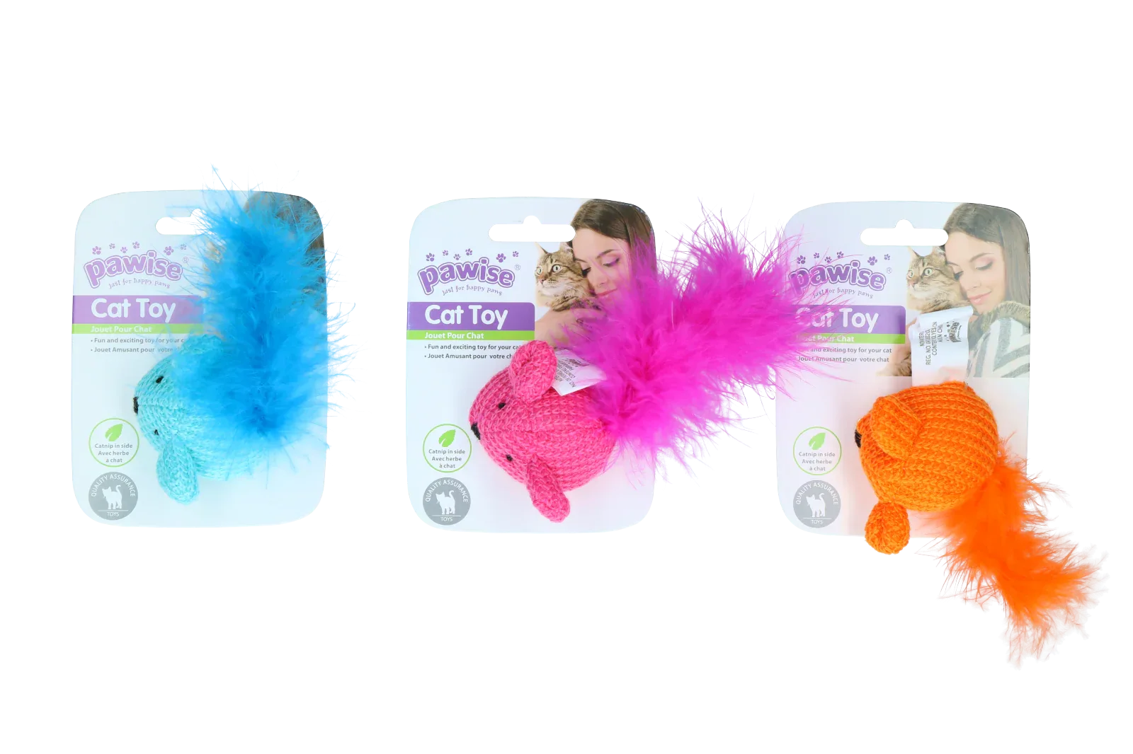 Pawise Wool mice toy asst - PremiumHobby