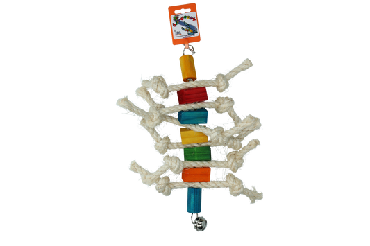 Birrdeeez Caterpillard Bird Toy (Holz &amp; Seil)