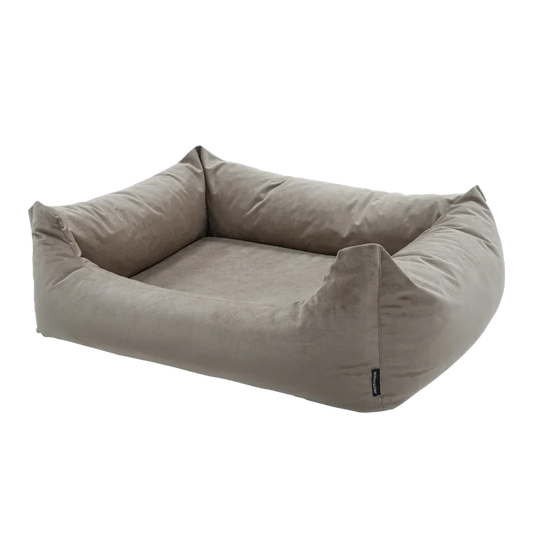 Madison Velours Dog Bed Taupe L