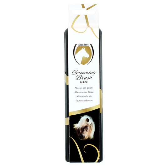 Excellent Horse Grooming Brush Medium schwarz