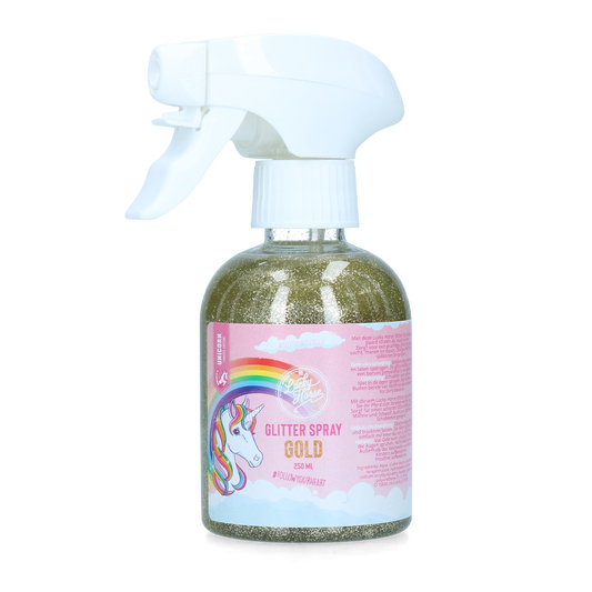 Lucky Horse Unicorn Grün Glitzerspray