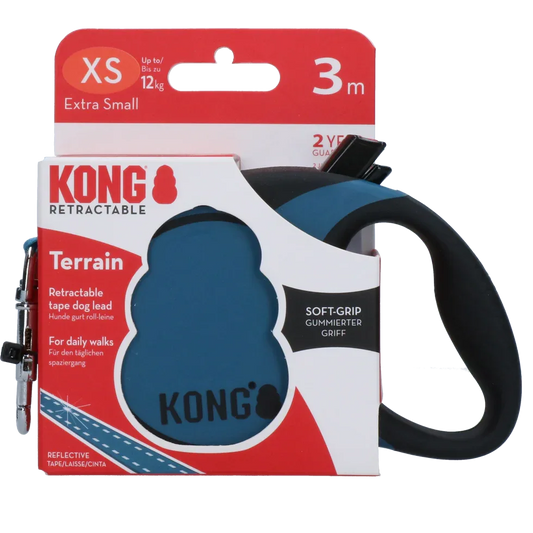 KONG Retractable Leash Terrain Blau XS (3m/12kg)