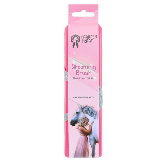 Paardenpraat Grooming Brush Medium rosa