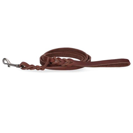 Spotted! Pro Leder Führleine Braun Bolzenhaken 1,6x180cm