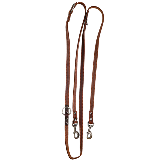 Spotted! Pro Leder Trainingsleine Braun 2x250cm