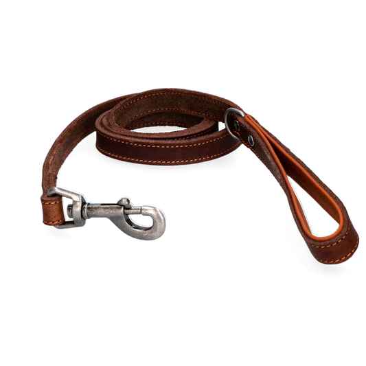 Spotted! Pro Leder Hundeleine Braun 1,8x130cm