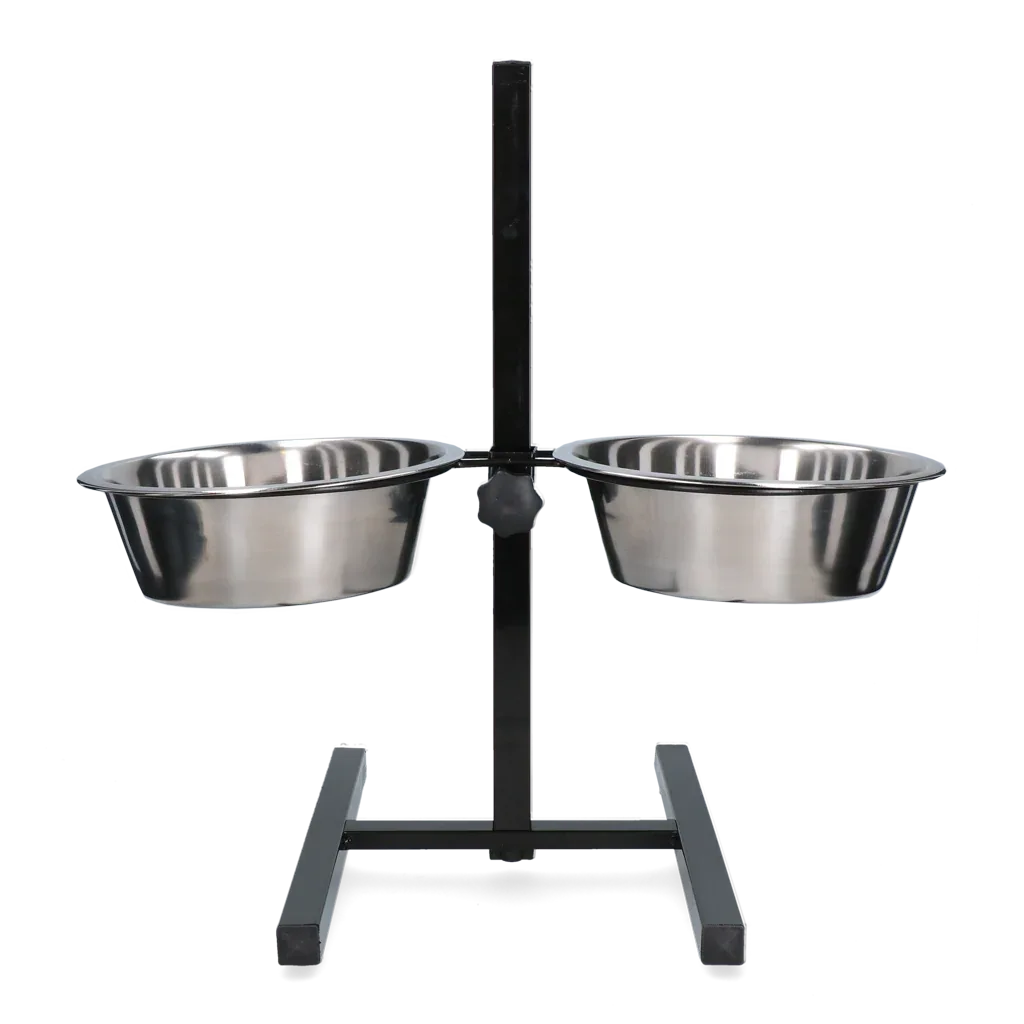 Futter- und Trinkschale Edelstahl T-Ständer 4,00ltr Ø 28cm - PremiumHobby