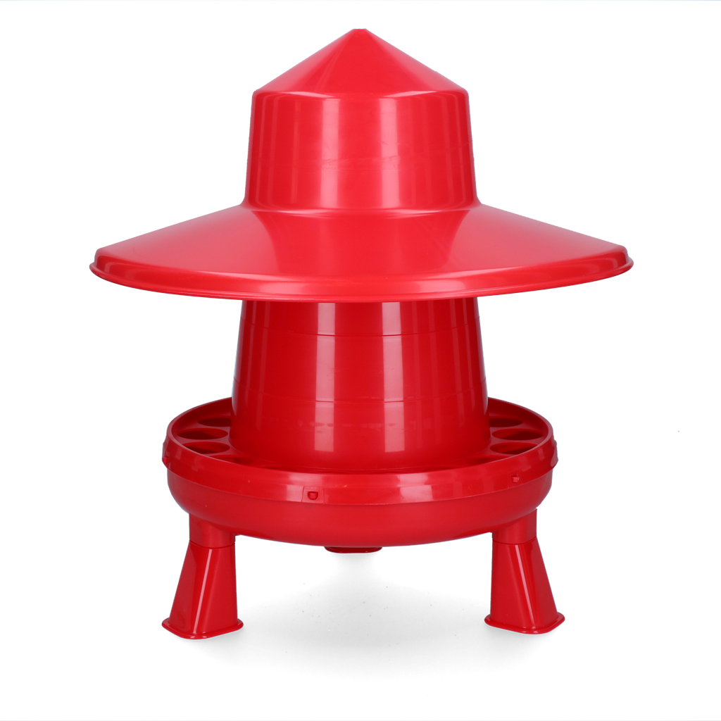 Gaun Plastic Poultry Feeder 4kg red