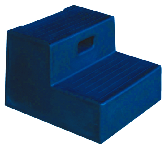 Aufsteighilfe zwei Stufen blau