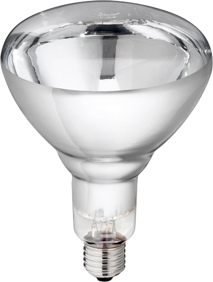 Infrarotlampe 150 Watt weiss / Hartglass Philips