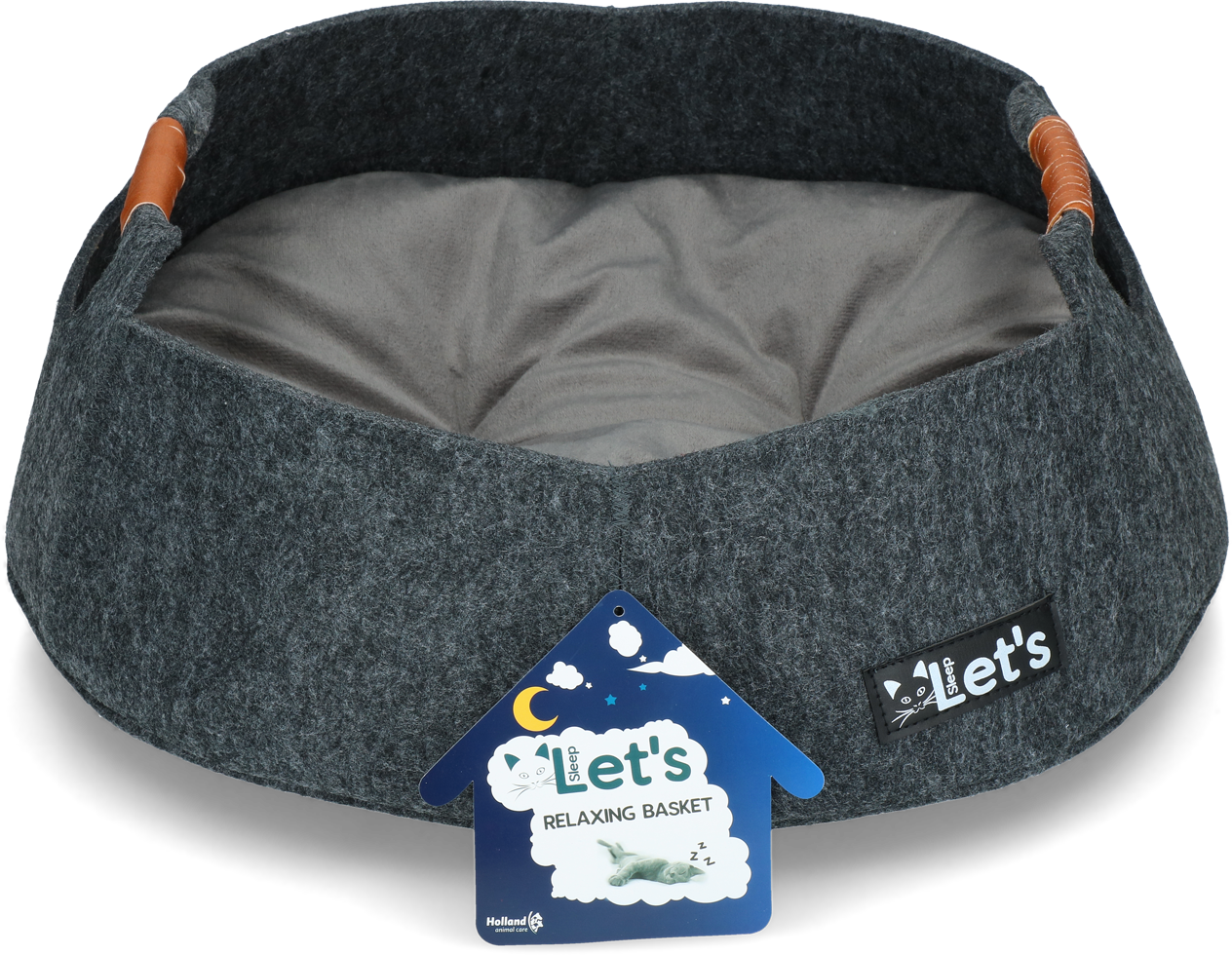 Let's Relaxing Basket Katze Anthrazit