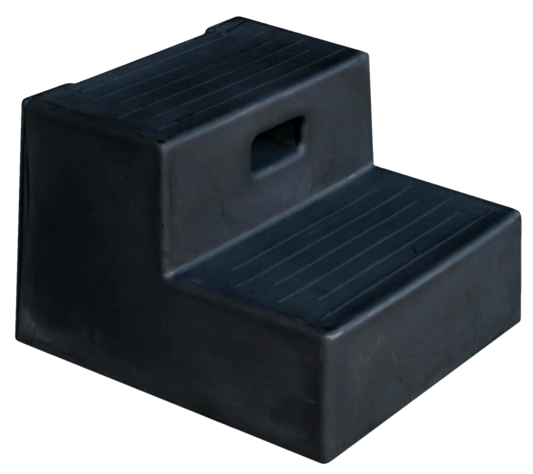 Aufsteighilfe zwei Stufen schwarz