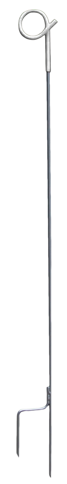 Federstahlpfahl mit Öse, rund 110 cm, grün