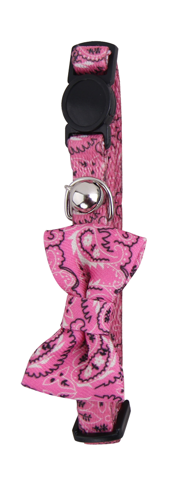Cat collar w/Bowknot Rosa