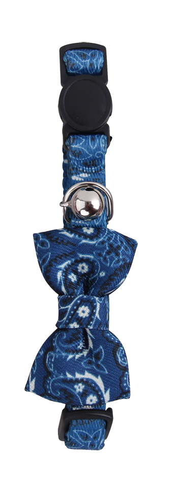 Cat collar w/Bowknot blau