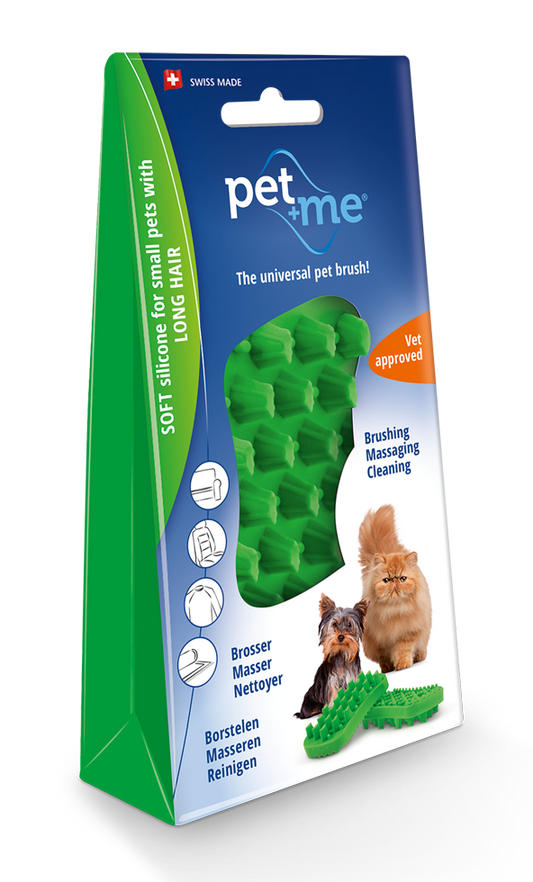 Pet+Me Cat Langhaar Bürste grün