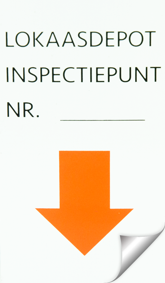 Sticker &quot;Inspectiepunt&quot;