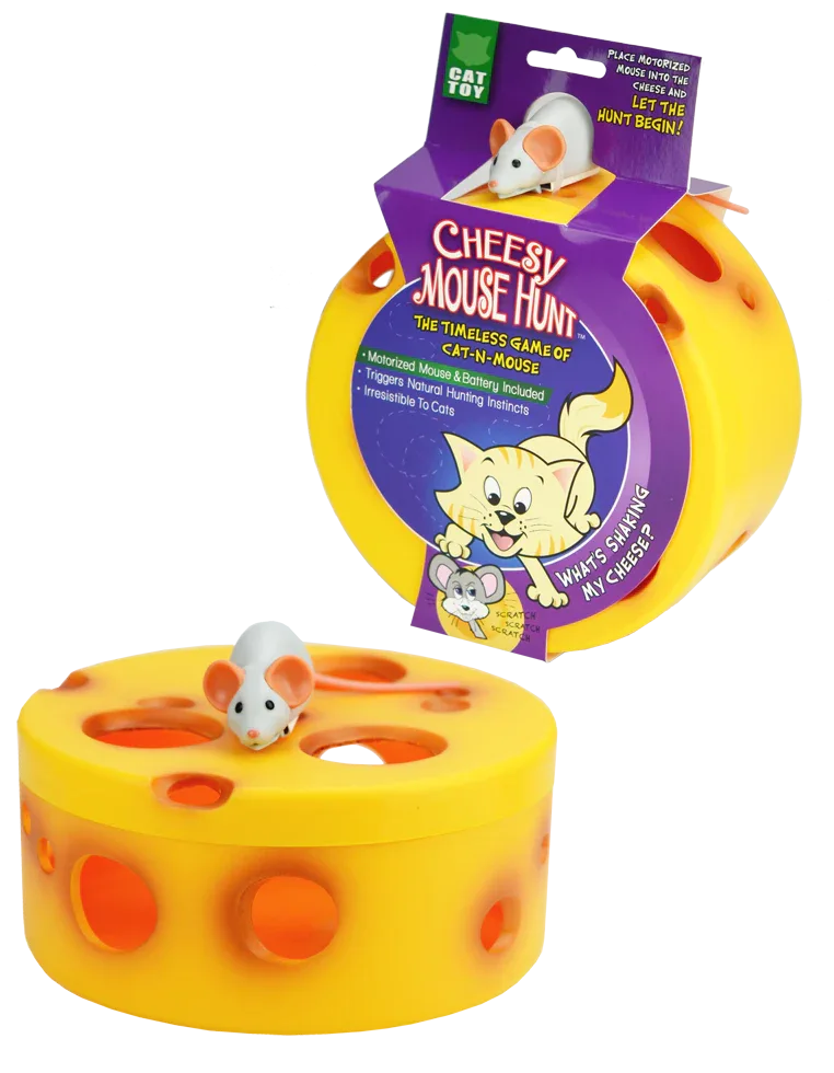 VisionSmart Cheesy Mouse Hunt Cat Toy - PremiumHobby