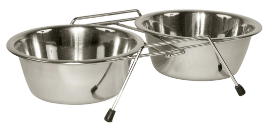 Edelstahl Twin Feeder 2 x 450 ml