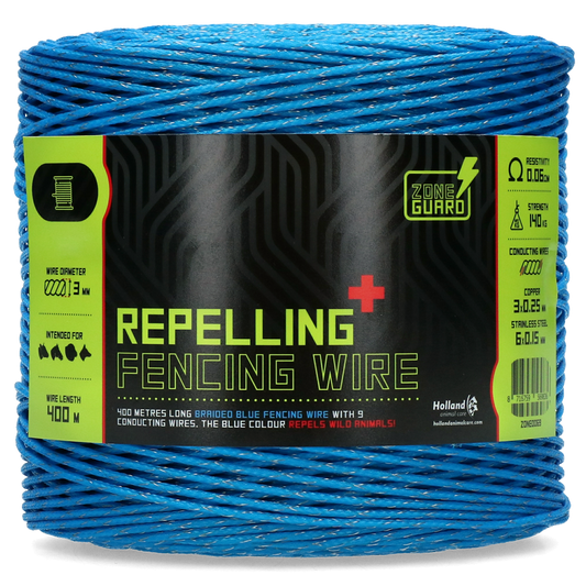 ZoneGuard 3 mm abwehrender Zaundraht blau 400 m