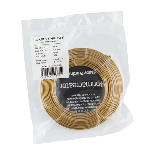 EasyPrint PLA Sample - 1.75mm - 50 g - Gold