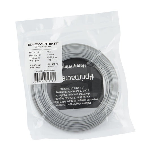 EasyPrint PLA Sample - 1.75mm - 50 g - Light Grey