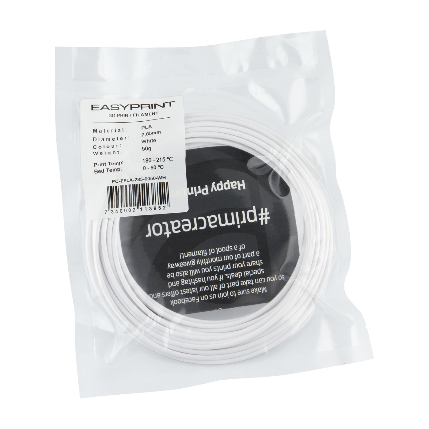 NinjaTek Cheetah Flexible - 2.85mm - 1 kg - Snow White