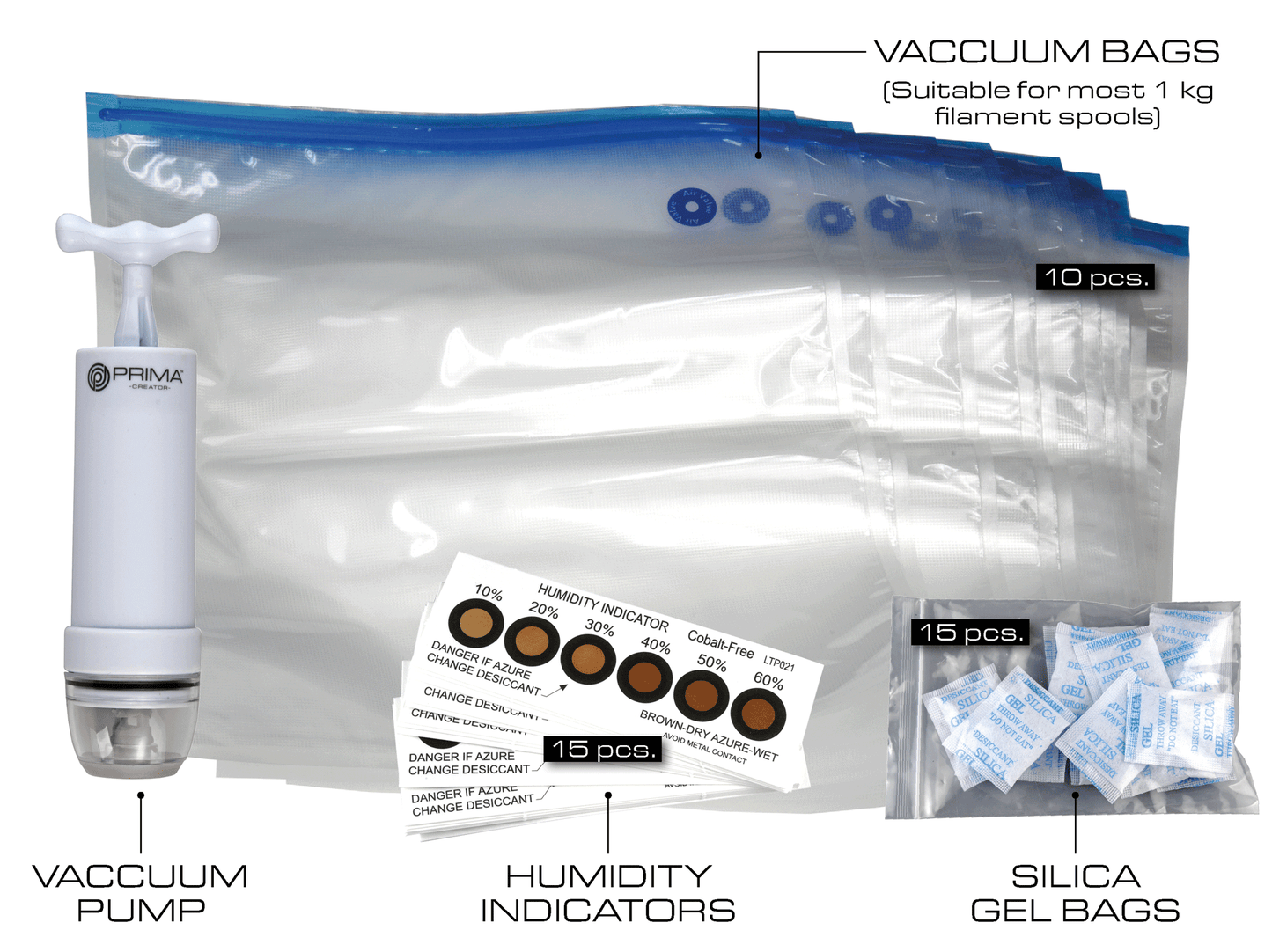PrimaCreator Air Tight Filament Storage Set