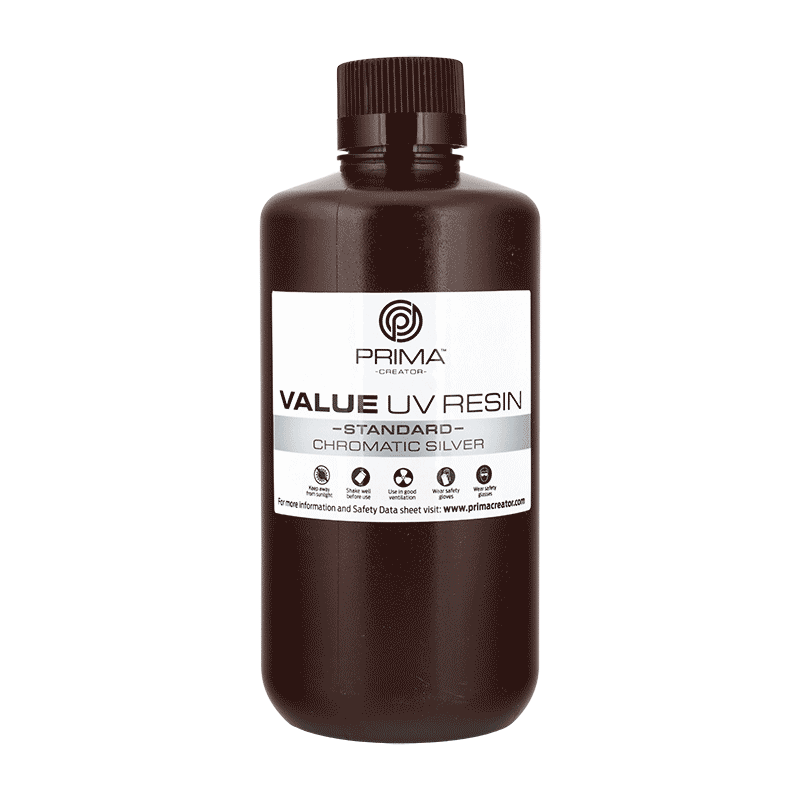 PrimaCreator Value UV / DLP Resin - 1000 ml - Chromatic Silver