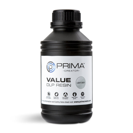 PrimaCreator Value UV / DLP Resin - 500 ml - Light Grey