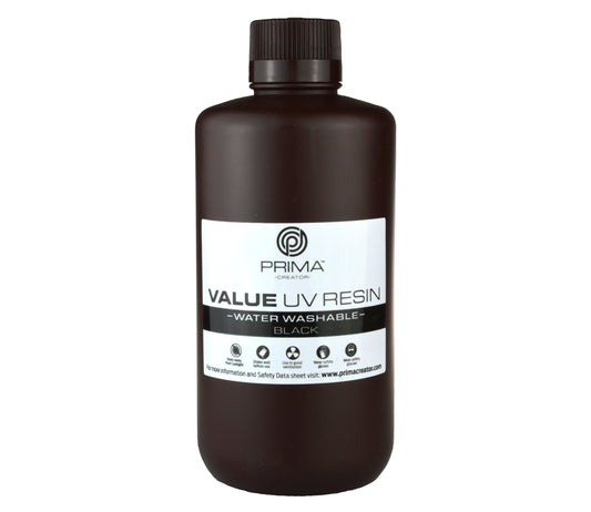 PrimaCreator Value Water Washable UV Resin - 1000 ml - Black