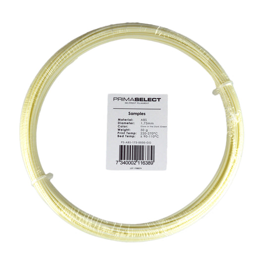 PrimaSelect ABS - 1.75mm - 50 g - Glow in the Dark Green