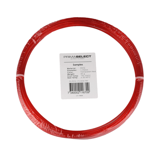 PrimaSelect PETG - 1.75mm - 50 g - Transparent Red