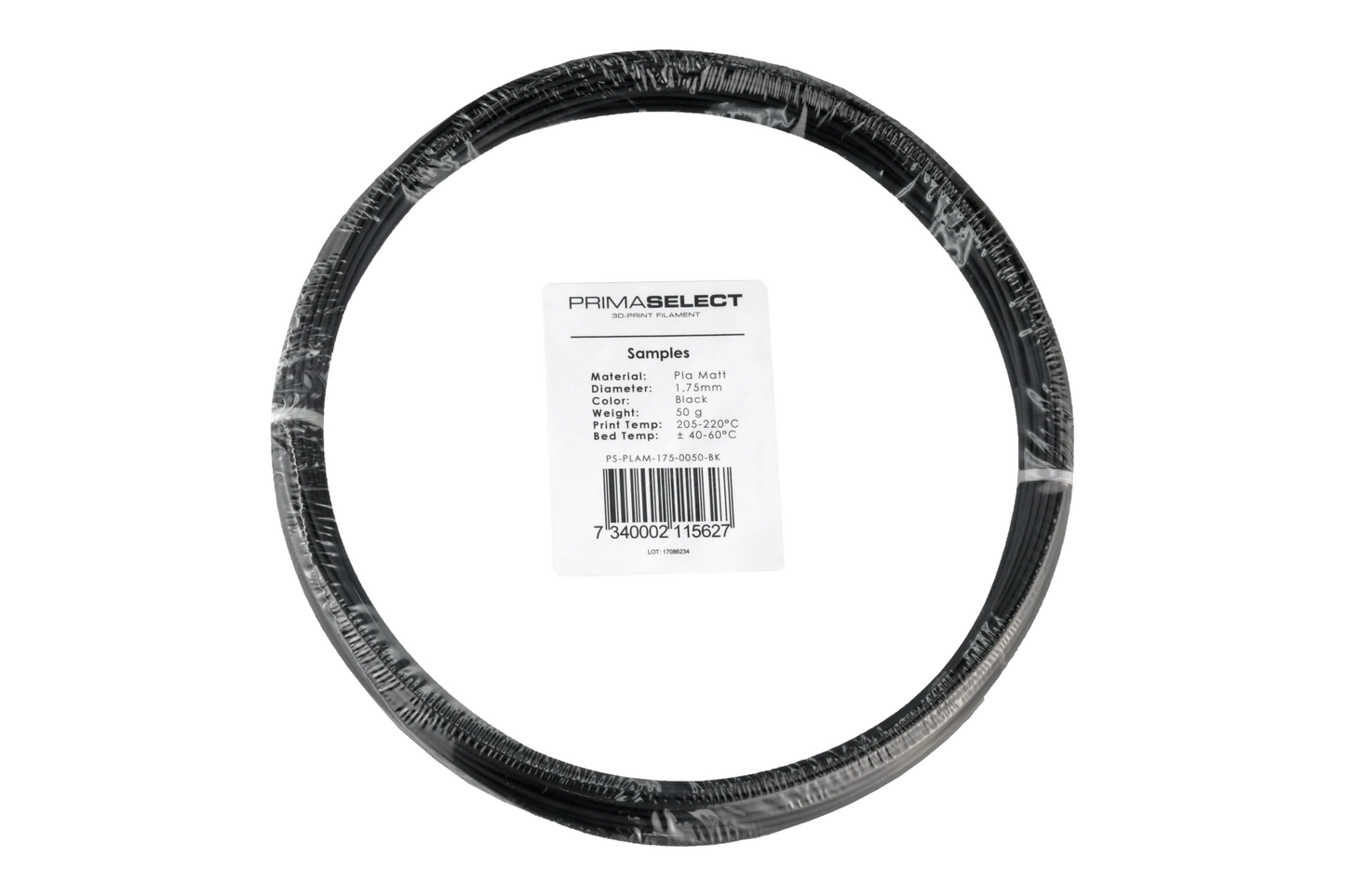 PrimaSelect PLA Matt - 1.75mm - 50 g - Black - PremiumHobby