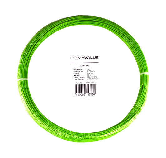 PrimaValue ABS - 1.75mm - 50 g spool - Green